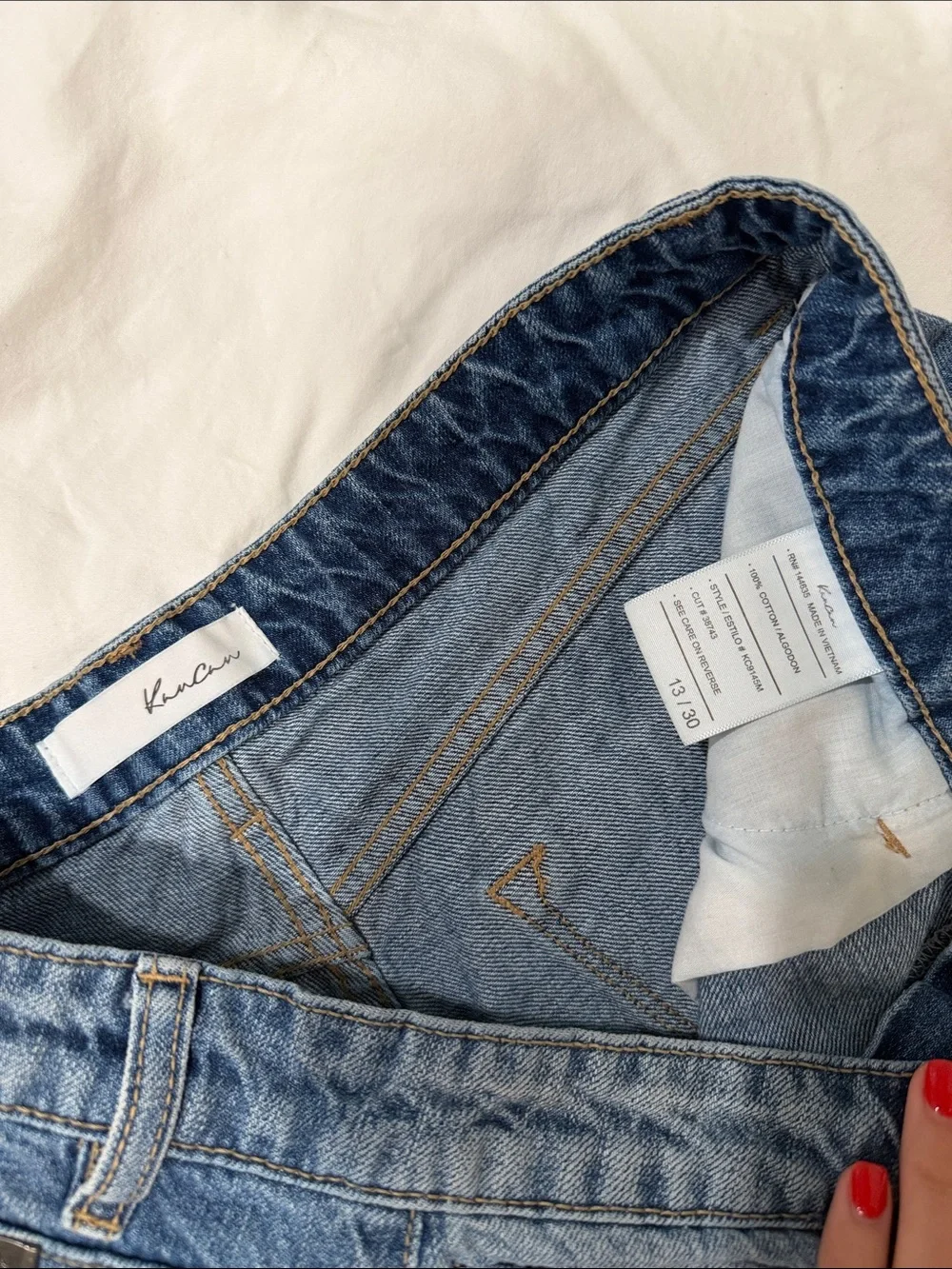 KanCan Distressed Blue Denim Cutoff Shorts